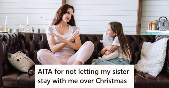 woman having chat with her daughter