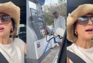 Should People Turn Off Their Cars While They Pump Gas? This Woman Doesn’t And Now The Debate Is Raging.