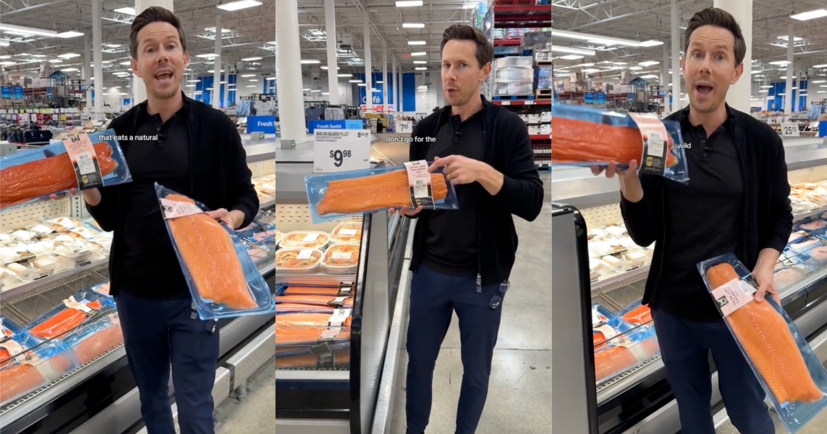 a man talked about different salmon