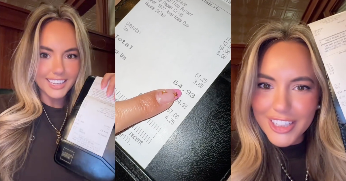 woman talks about tipping at restaurants