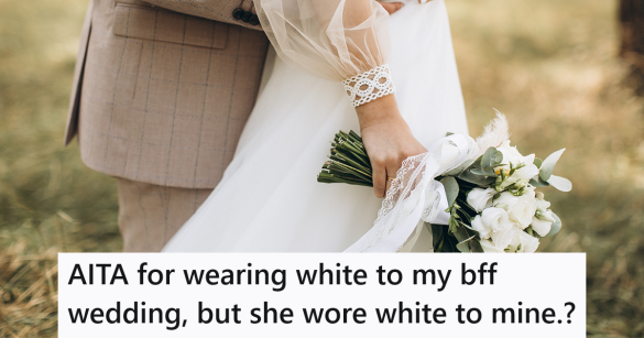 groom and bride holding bouquet