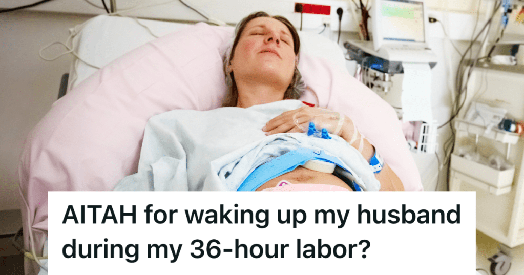 woman in labor being monitored