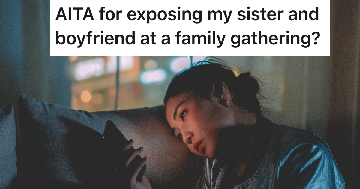 Woman’s Sister Gets Too Friendly With Her Boyfriend, So She Exposes Their Affair At A Family Gathering
