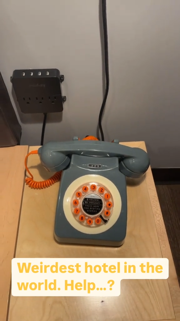 Nathan Weaver in his "weird" hotel room