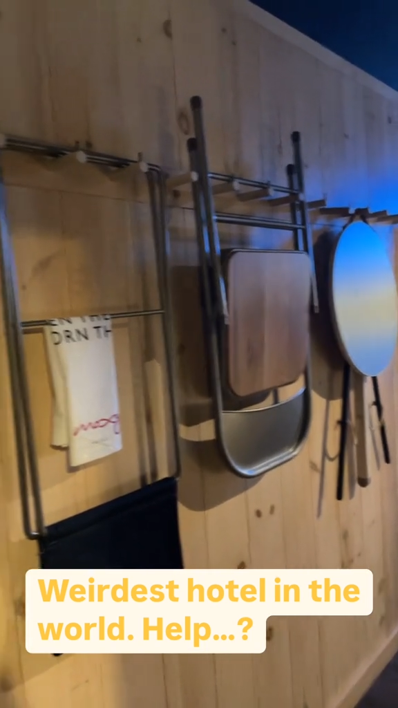 Nathan Weaver in his "weird" hotel room