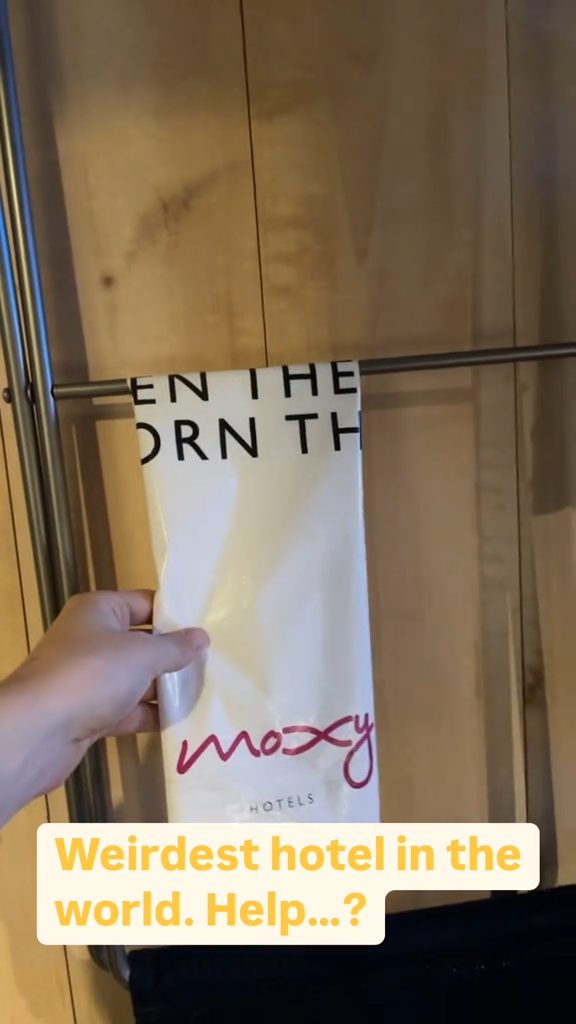 Nathan Weaver in his "weird" hotel room