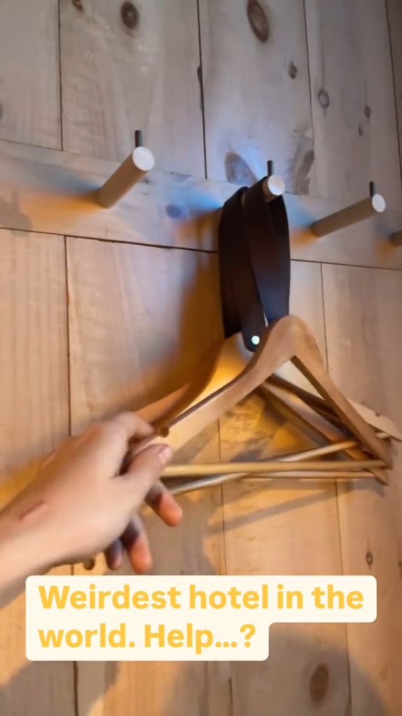 Nathan Weaver in his "weird" hotel room