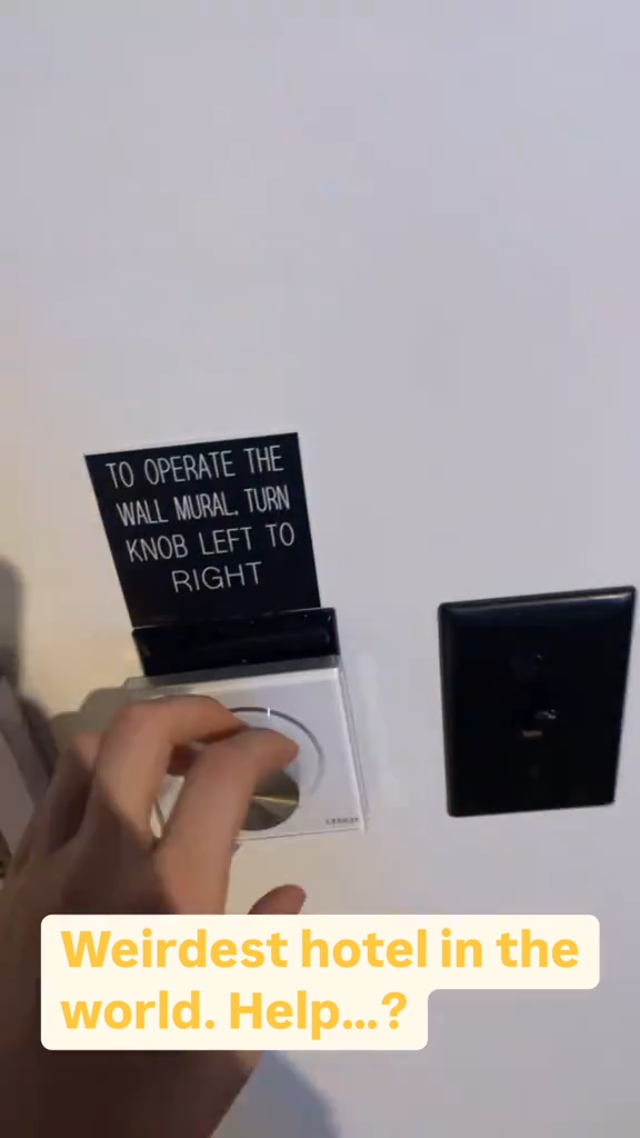 Nathan Weaver in his "weird" hotel room