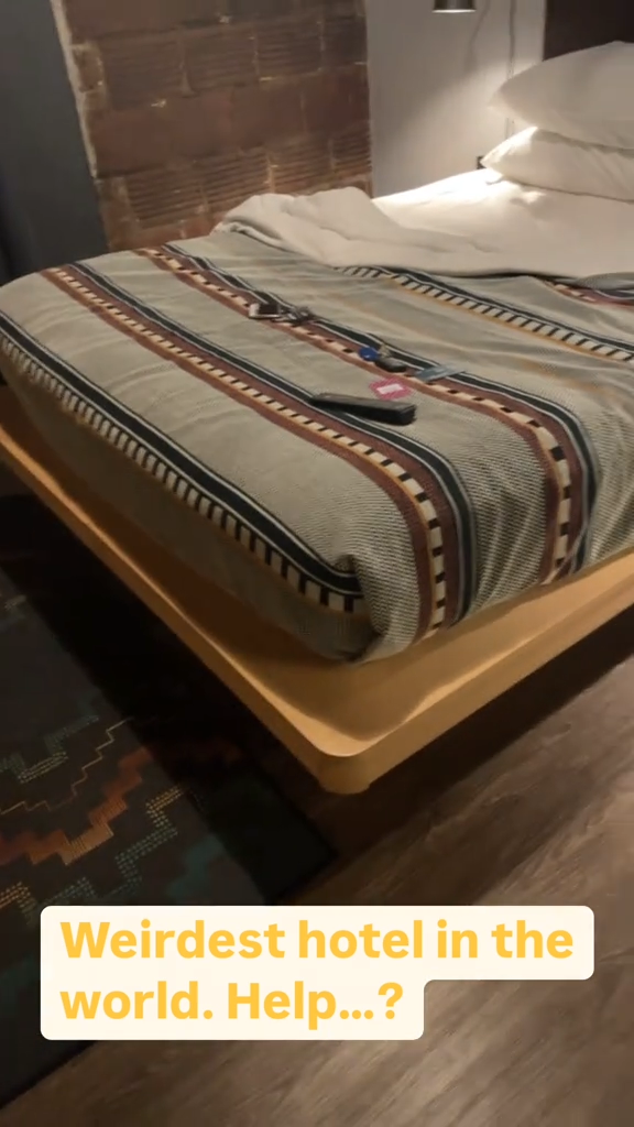 Nathan Weaver in his "weird" hotel room