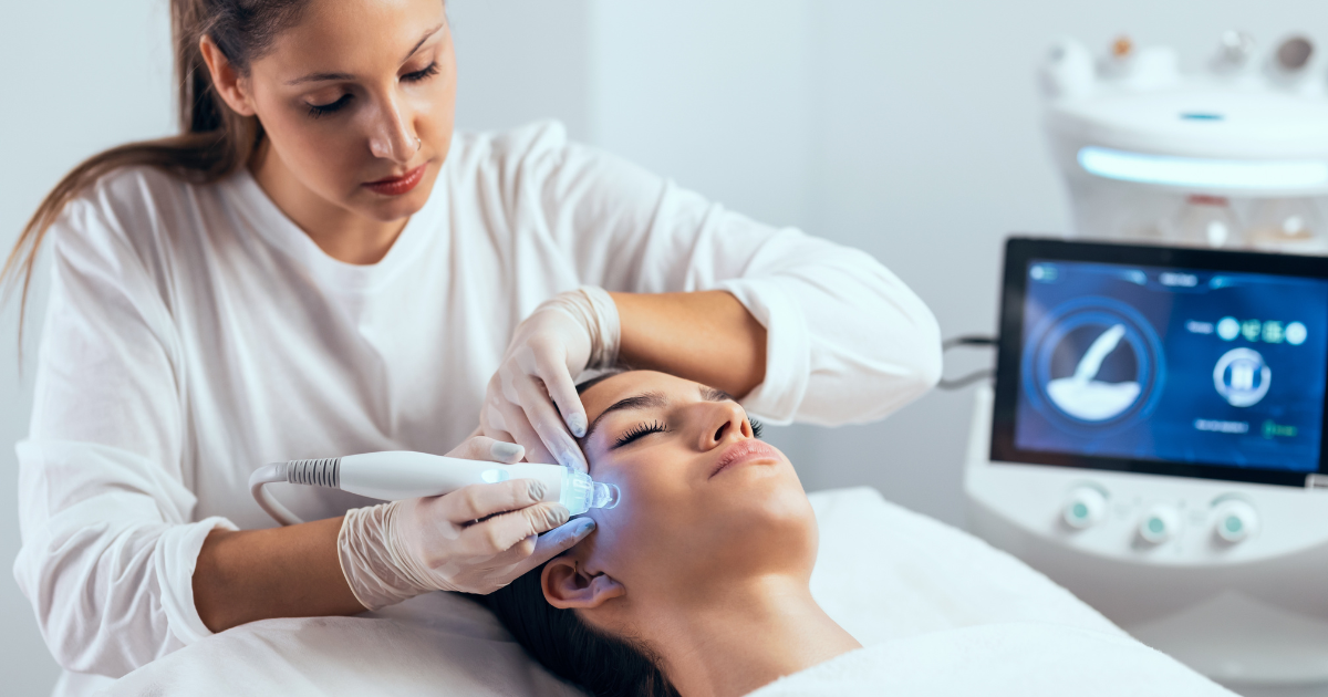 Doctor Performing Visible Light Therapy