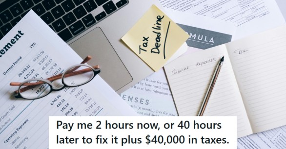 Laptop, eye glasses, and papers needed to reconcile an audit