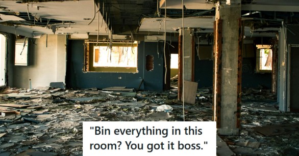 Office building undergoing interior renovations