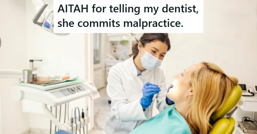 Dentist working on patient