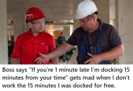 Boss Starts Docking Workers 15 Minutes For Being 1 Minute Late, So They Stop Working Until Their Pay Starts And Productivity Crashes