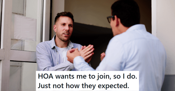 HOA President arguing with homeowner