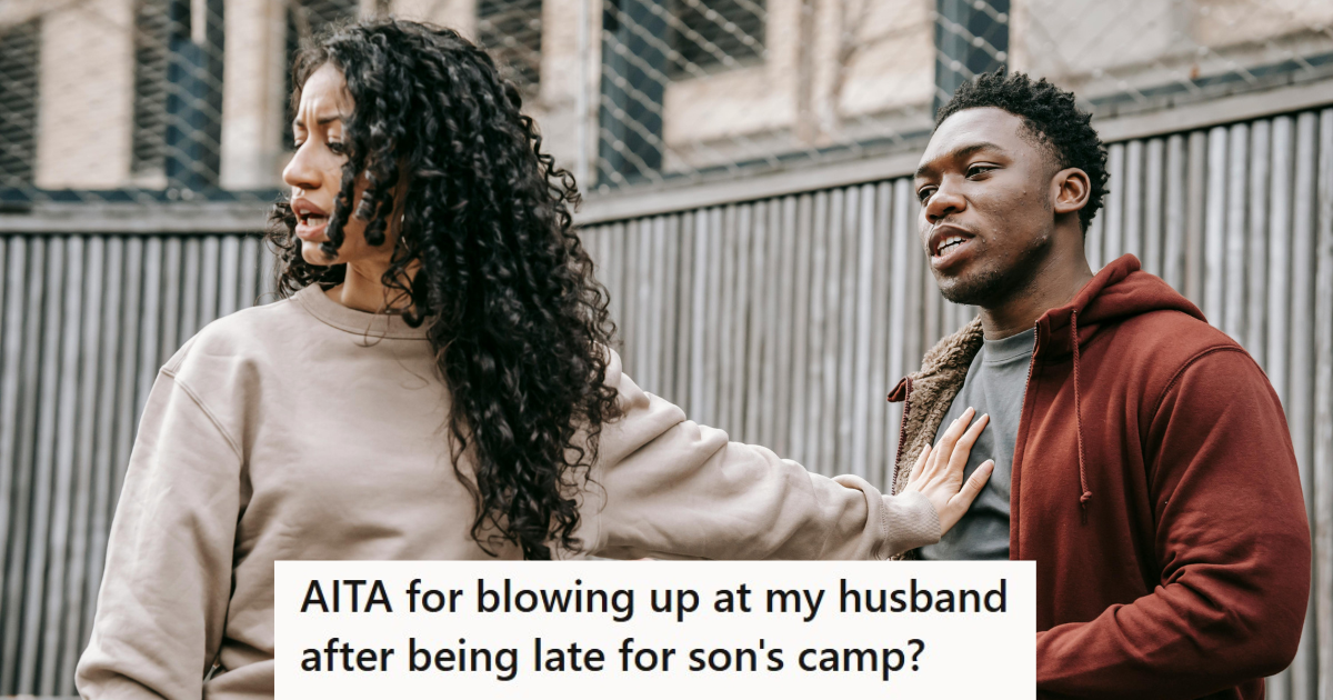 Her Horrible Husband Failed Miserably When She Asked Him To Babysit Their Kids For A Few Hours, And Now He Blames Her For Being Mad At Him Man and woman arguing outdoors