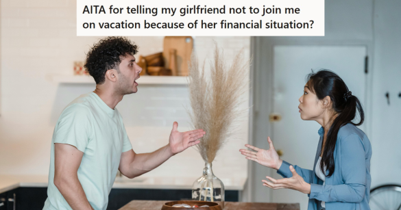 Man and woman arguing in their kithcen