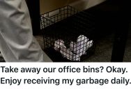 Management Had Their Office Bins Removed, But They Were Put Back When People Started Sending Food Waste To The Courier