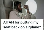 He Wanted To Sleep On A Red Eye Flight, But The Passenger Behind Woke Him Up Because He Reclined His Seat