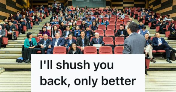 A man giving a lecture