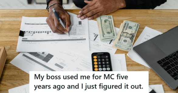 Man sitting at his desk organizing financial reports