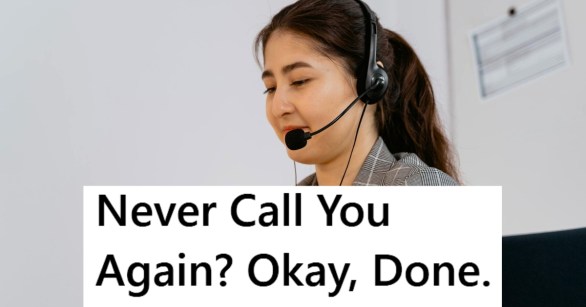 Woman working at call center