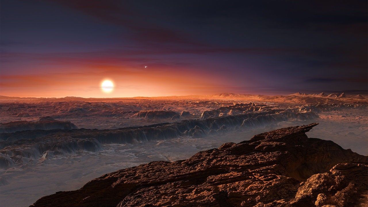 An artist's impression of Proxima Centauri b's surface