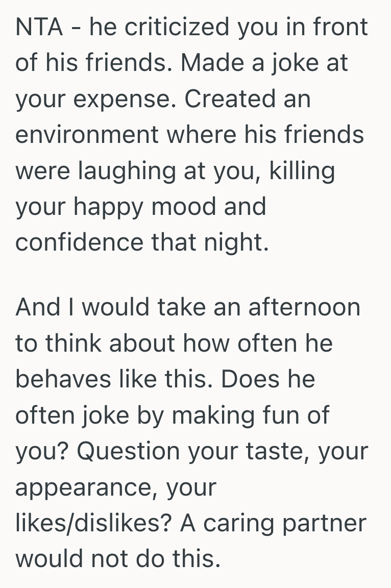 Screenshot 2025 04 01 at 12.12.15 PM Boyfriend Undermined His Girlfriends Confidence For A Cheap Laugh, But He Claims She Overreacted By Walking Away