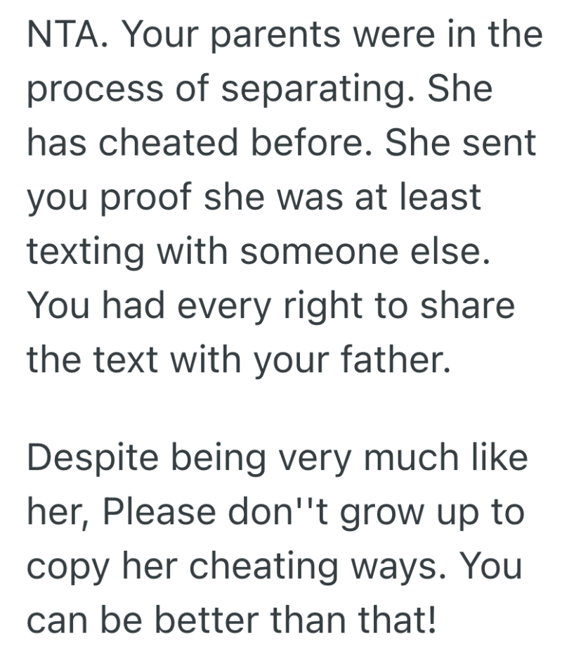 Screenshot 2025 04 01 at 2.29.41 PM e1743532367273 Daughter Finds Evidence Of Mom’s Affair And Tells Her Dad, But Now Her Mom Considers Her A Traitor