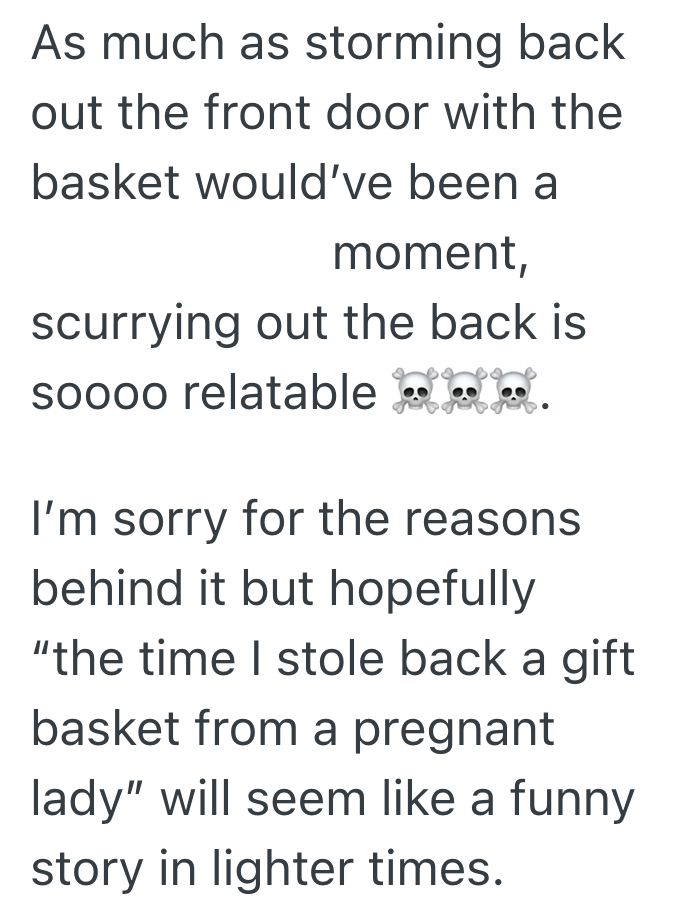 Screenshot 2025 04 01 at 4.35.38 PM Woman Makes A Thoughtful Gift Basket For Her Pregnant Friend, But When She Finds Out Who The Babys Dad Is, She Decides To Take It Back