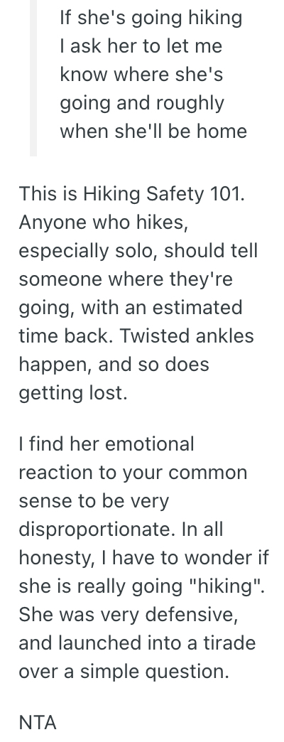 Screenshot 2025 04 01 at 8.14.39%E2%80%AFAM He Told His Wife He Wants To Know When And Where She Goes Hiking For Safety Reasons, But She Thinks Hes Being Controlling