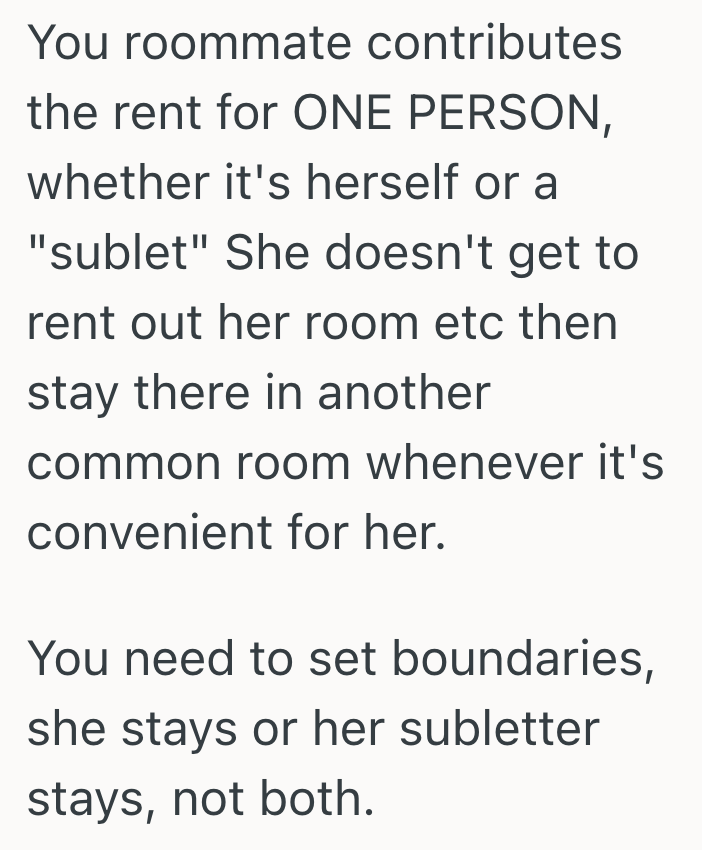 Screenshot 2025 04 01 at 9.35.27 PM Woman Is Subletting Her Room While Shes Out Of Town During The Week, But Wants To Sleep On The Couch On The Weekends
