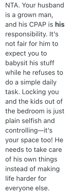 Screenshot 2025 04 03 at 7.29.20 PM Hubby Wants His Wife To Be Responsible For Putting Away His CPAP Machine In The Morning, But She Thinks It Should Be His Responsibility