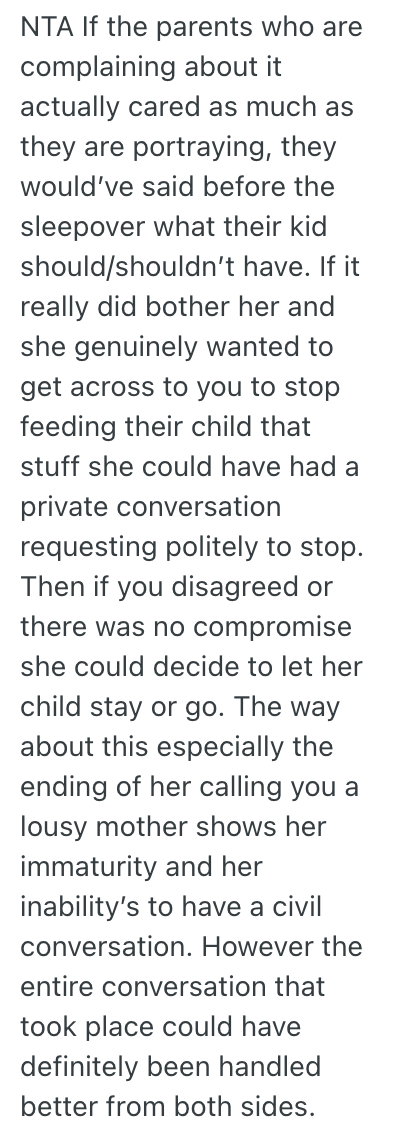 Screenshot 2025 04 03 at 7.30.06 AM She Fed Her Daughter And Her Friends Junk Food At A Sleepover, But Another Mother Got Mad At Her About It