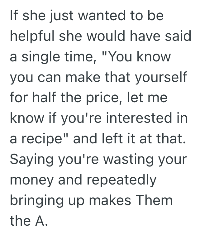 Screenshot 2025 04 06 at 2.44.38 PM Friend Kept Judging Her For Spending Money On Takeout Food, So She Finally Snapped And Told Her To Mind Her Own Business