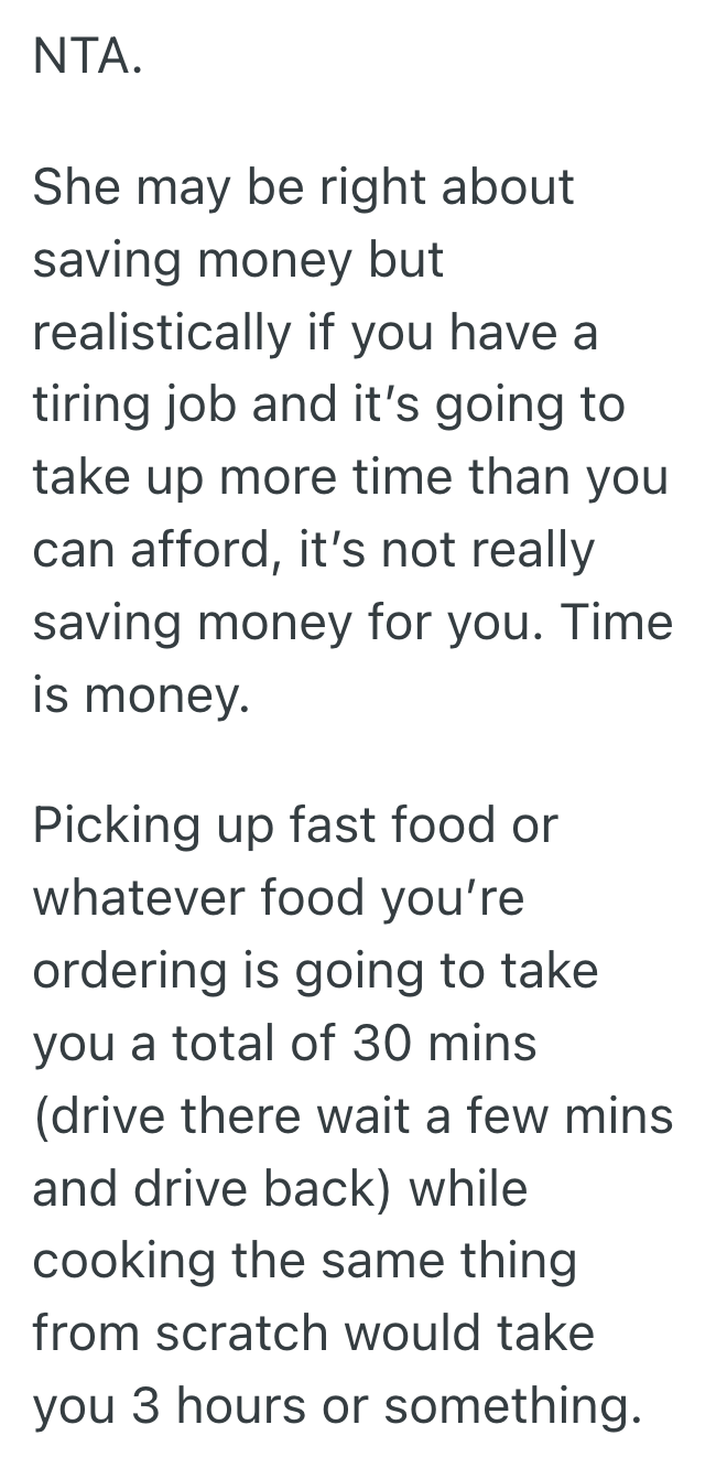Screenshot 2025 04 06 at 2.45.09 PM Friend Kept Judging Her For Spending Money On Takeout Food, So She Finally Snapped And Told Her To Mind Her Own Business