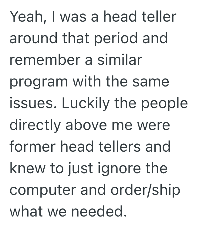 Screenshot 2025 04 07 at 12.38.35 PM Head Teller Knew The Branch Needed More Cash, But When The Bosses Ignored Their Expertise, It Led To A Financial Snafu That Was Totally Avoidable