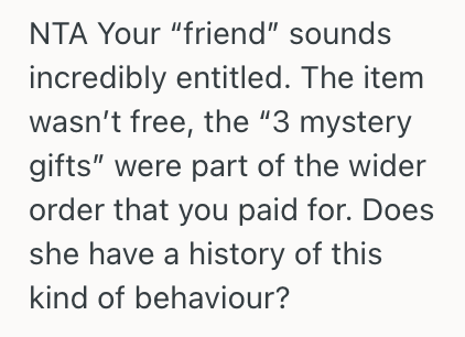 Screenshot 2025 04 08 at 10.21.43 PM Woman Got Freebies With Her Order Of Skincare Products, But Her Friend Thought She Could Have One Of The Freebies Because Its Free
