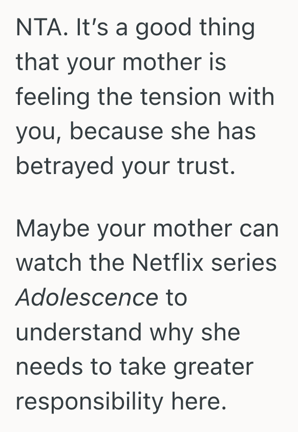 Screenshot 2025 04 12 at 1.33.55 PM Her Misbehaving Brother Was Allowed To Cross Every Line Without Consequence, So She Finally Called Her Mom Out On Her Lack Of Accountability