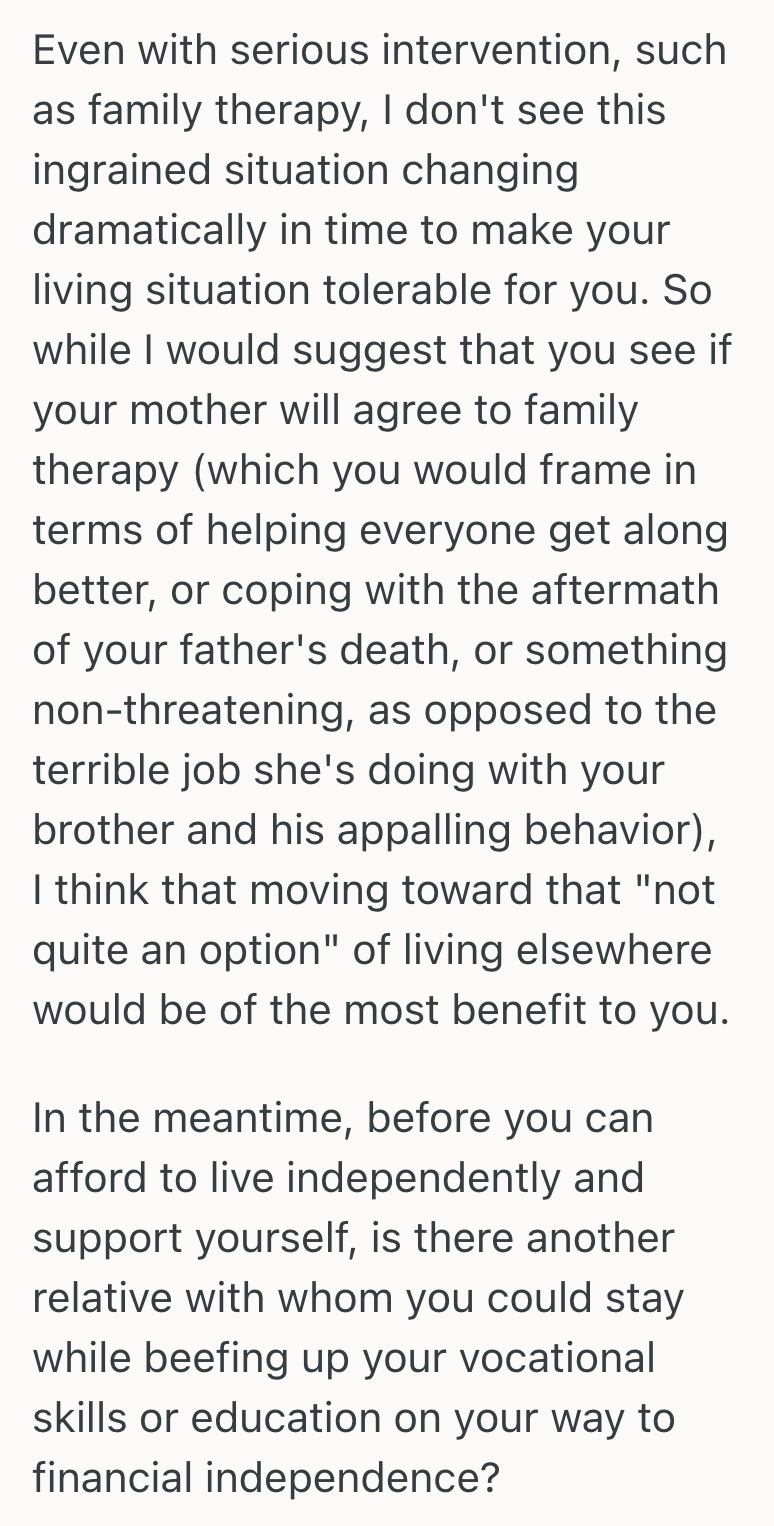 Screenshot 2025 04 12 at 1.35.10 PM Her Misbehaving Brother Was Allowed To Cross Every Line Without Consequence, So She Finally Called Her Mom Out On Her Lack Of Accountability