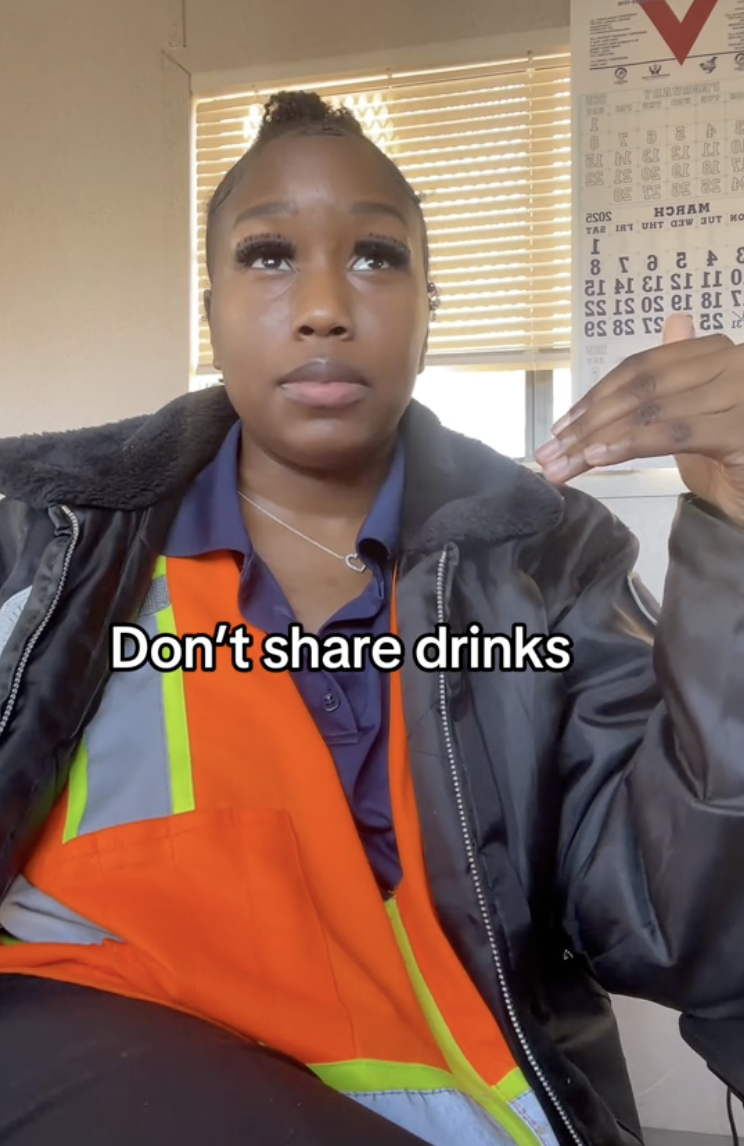 woman talking to TikTok viewers