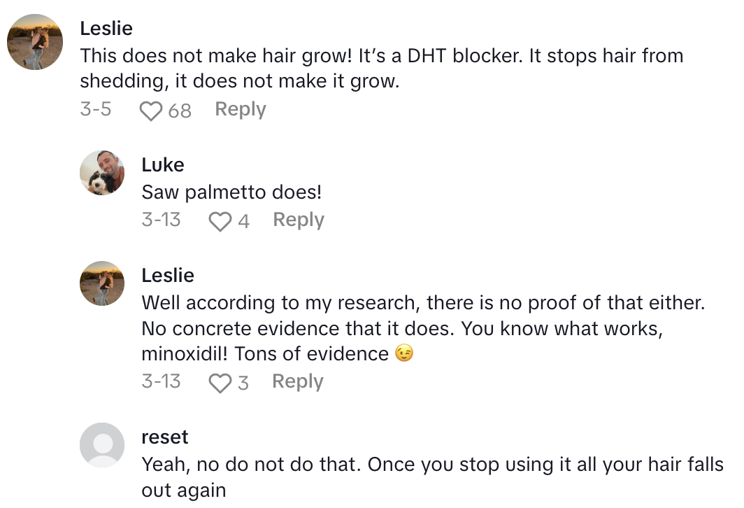 Screenshot 2025 04 13 at 11.40.10 AM A TikTokker Talked About The One Product That Helped Her Hair Grow Back, But People Are Skeptical