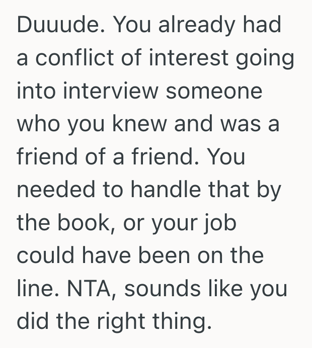 Screenshot 2025 04 13 at 7.43.21%E2%80%AFPM Friend Blamed Her For Not Leaking Interview Questions To Help Out A Connection, But She Chose Professional Integrity Over Personal Favors