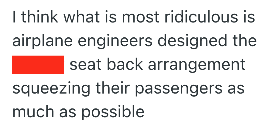 Screenshot 2025 04 14 at 1.33.25 AM He Wanted To Sleep On A Red Eye Flight, But The Passenger Behind Woke Him Up Because He Reclined His Seat
