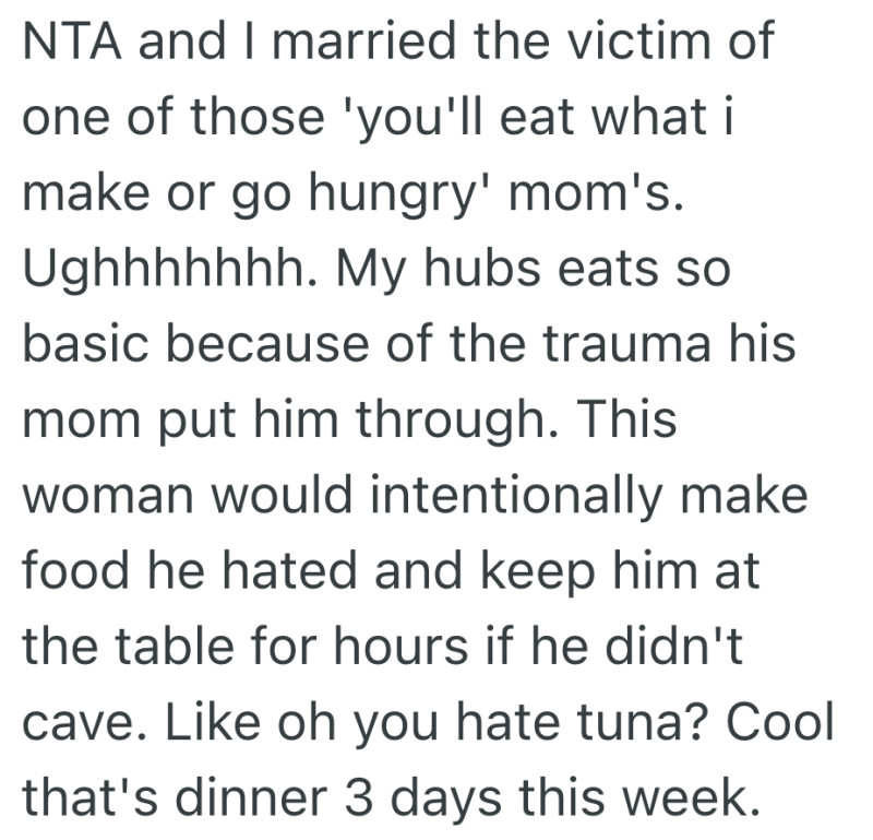 Screenshot 2025 04 16 at 9.33.58 AM e1744811811835 Sister Shamed Their Parenting Style For Years, So They Refused to Help Her Handle Her Own Picky Eater