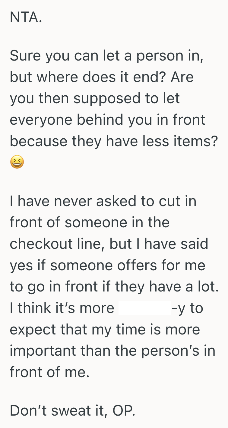 Screenshot 2025 04 17 at 11.34.24%E2%80%AFAM Grocery Customer Didnt Let Another With Fewer Items Go Ahead Of Them At The Checkout, So The Other Shopper Called Her Rude