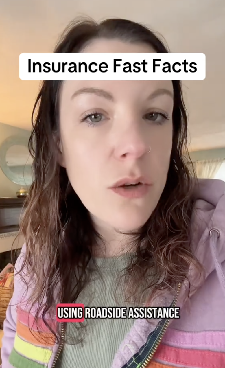 woman talking about insurance