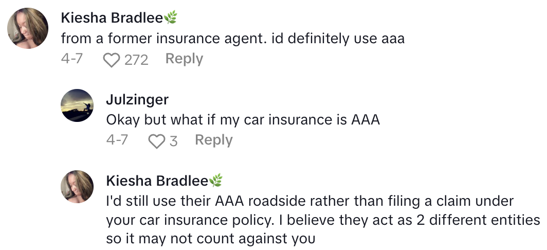 Screenshot 2025 04 17 at 2.41.32 PM An Insurance Expert Said People Shouldnt Use Roadside Assistance Through Their Insurance Company
