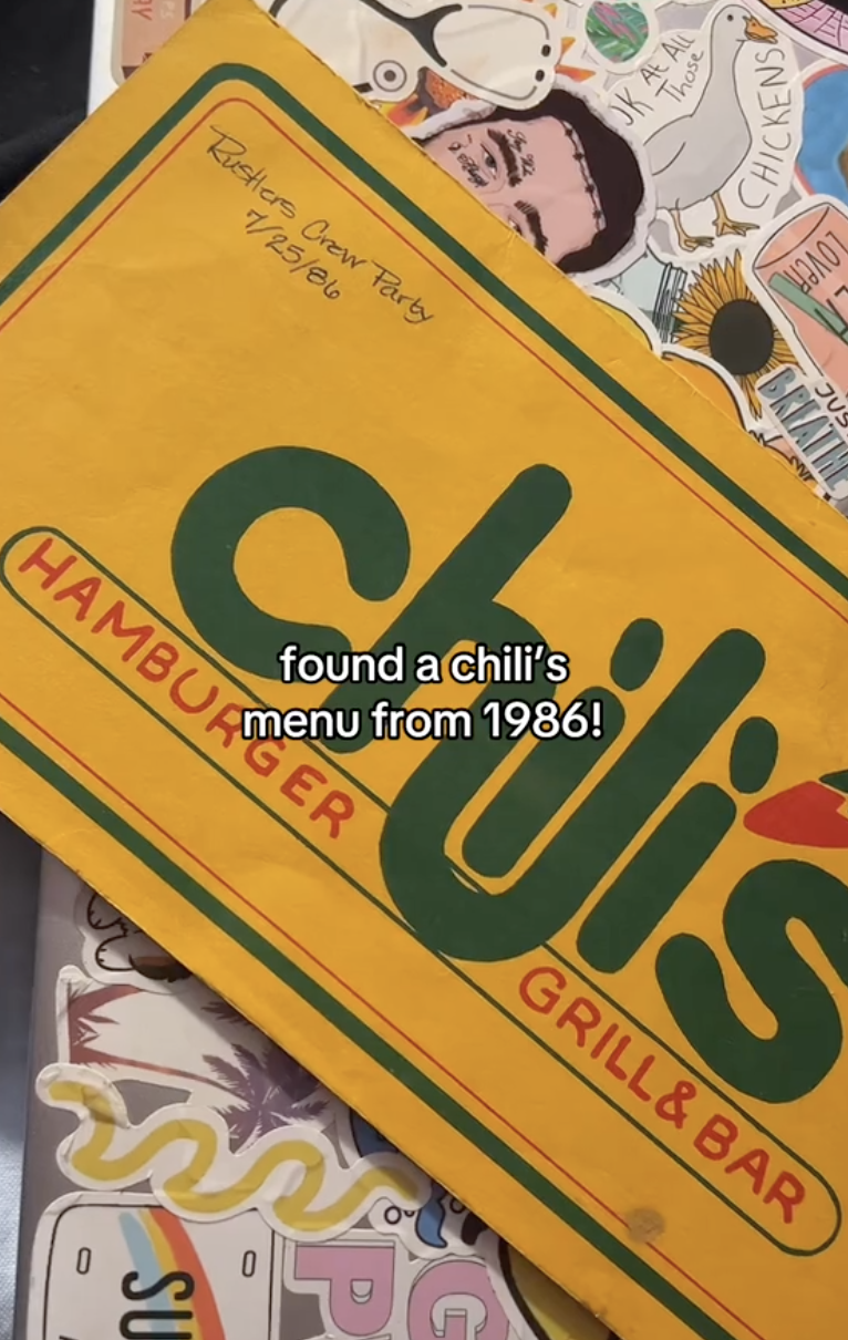 old chili's restaurant menu