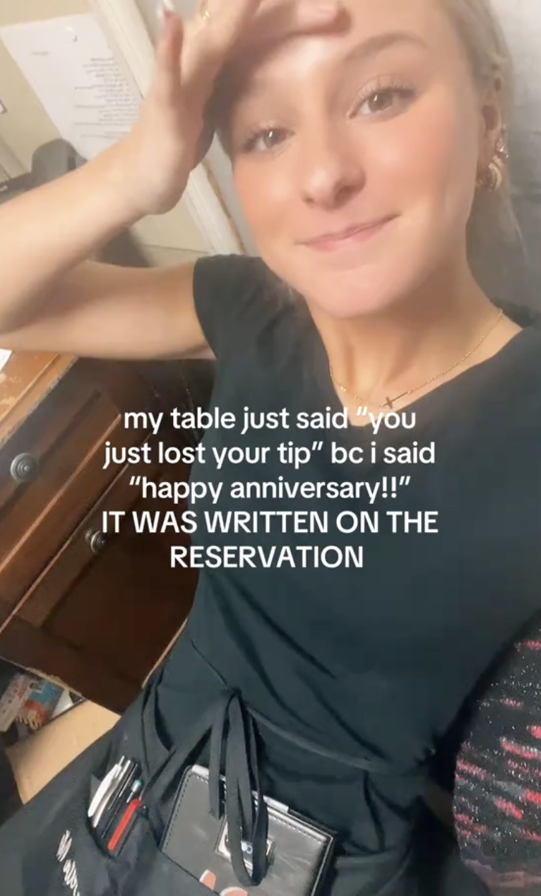 a woman looking at a camera at work